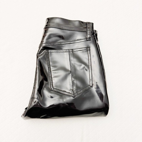 Rag & Bone Faux Patent Leather High Rise Vinyl Skinny Pants Size 27 - Picture 2 of 8